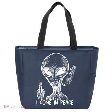 Alien I Come In Peace Tote Bag