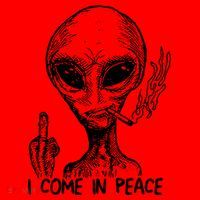 Alien I Come In Peace Santa Hat thumb 1