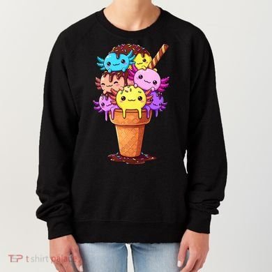 Axolotls Ice Cream Funny Axolotl Women's Sweatshirt