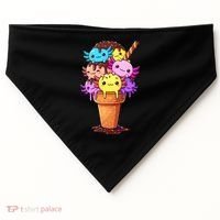 Axolotls Ice Cream Funny Axolotl USA-Made Doggie Bandana thumb 0