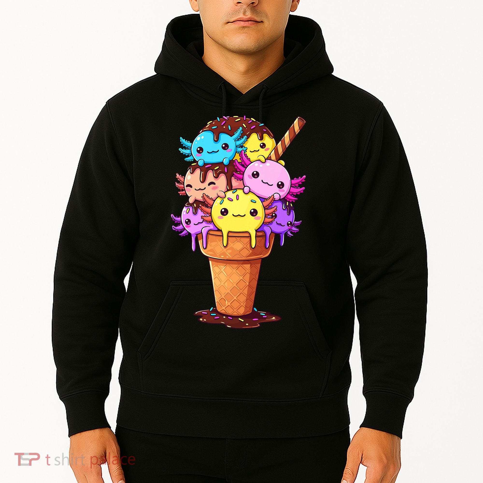 Axolotls Ice Cream Funny Axolotl Hoodie