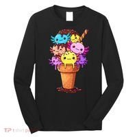 Axolotls Ice Cream Funny Axolotl Long Sleeve Shirt thumb 0