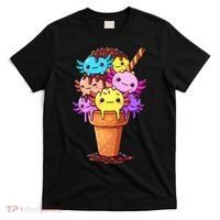 Axolotls Ice Cream Funny Axolotl T-Shirt thumb 0