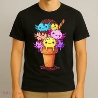 Axolotls Ice Cream Funny Axolotl T-Shirt thumb 3