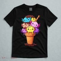 Axolotls Ice Cream Funny Axolotl T-Shirt thumb 5