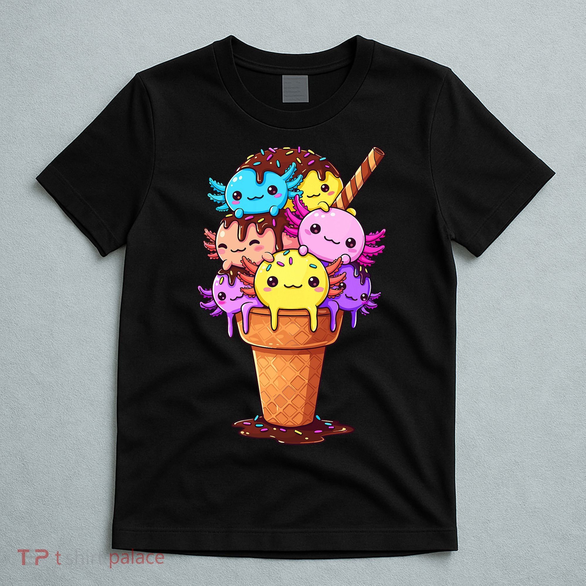 Axolotls Ice Cream Funny Axolotl T-Shirt
