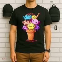 Axolotls Ice Cream Funny Axolotl T-Shirt thumb 6