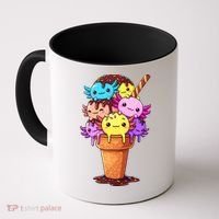 Axolotls Ice Cream Funny Axolotl Coffee Mug thumb 0