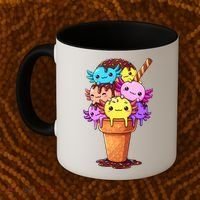 Axolotls Ice Cream Funny Axolotl Coffee Mug thumb 2