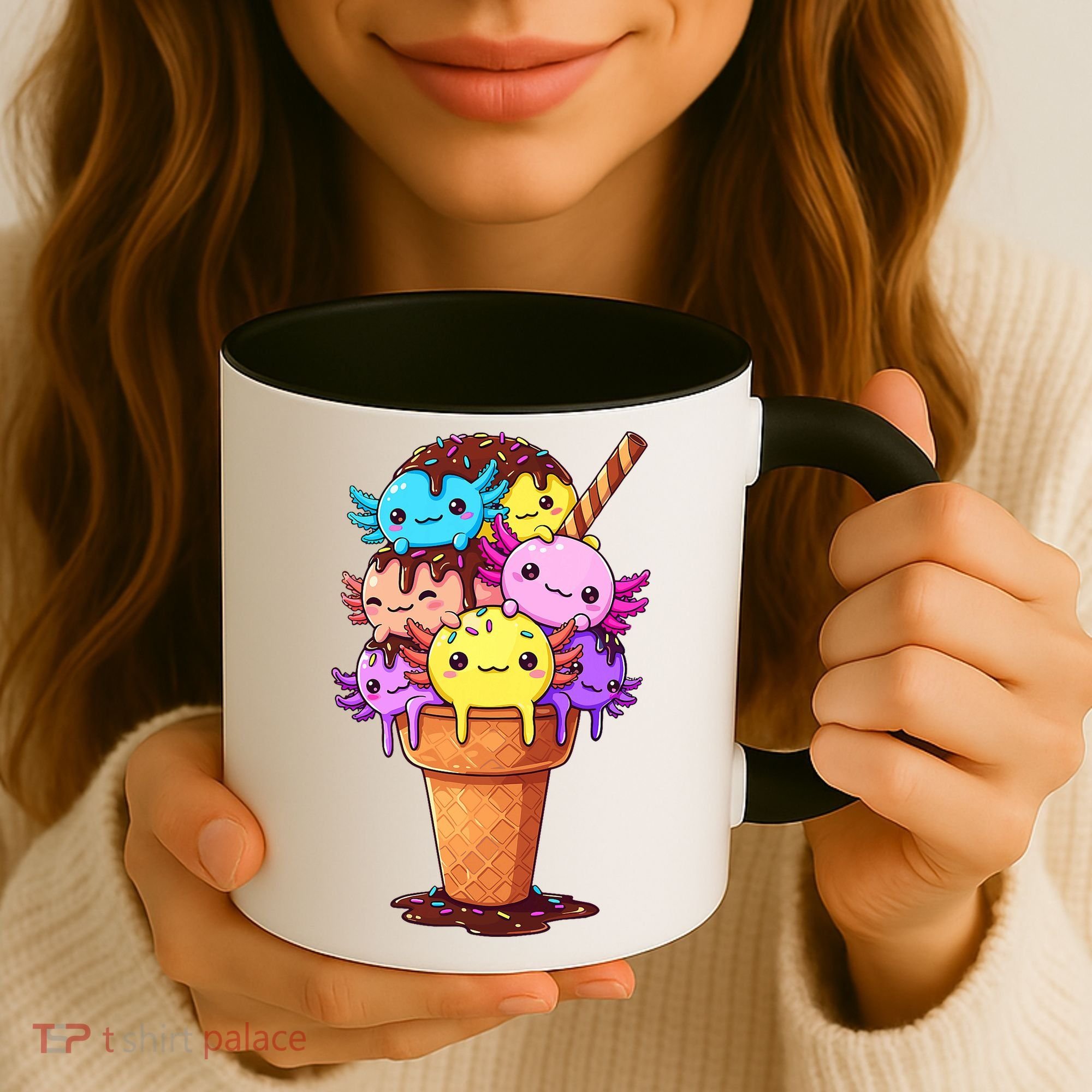 Axolotls Ice Cream Funny Axolotl Coffee Mug