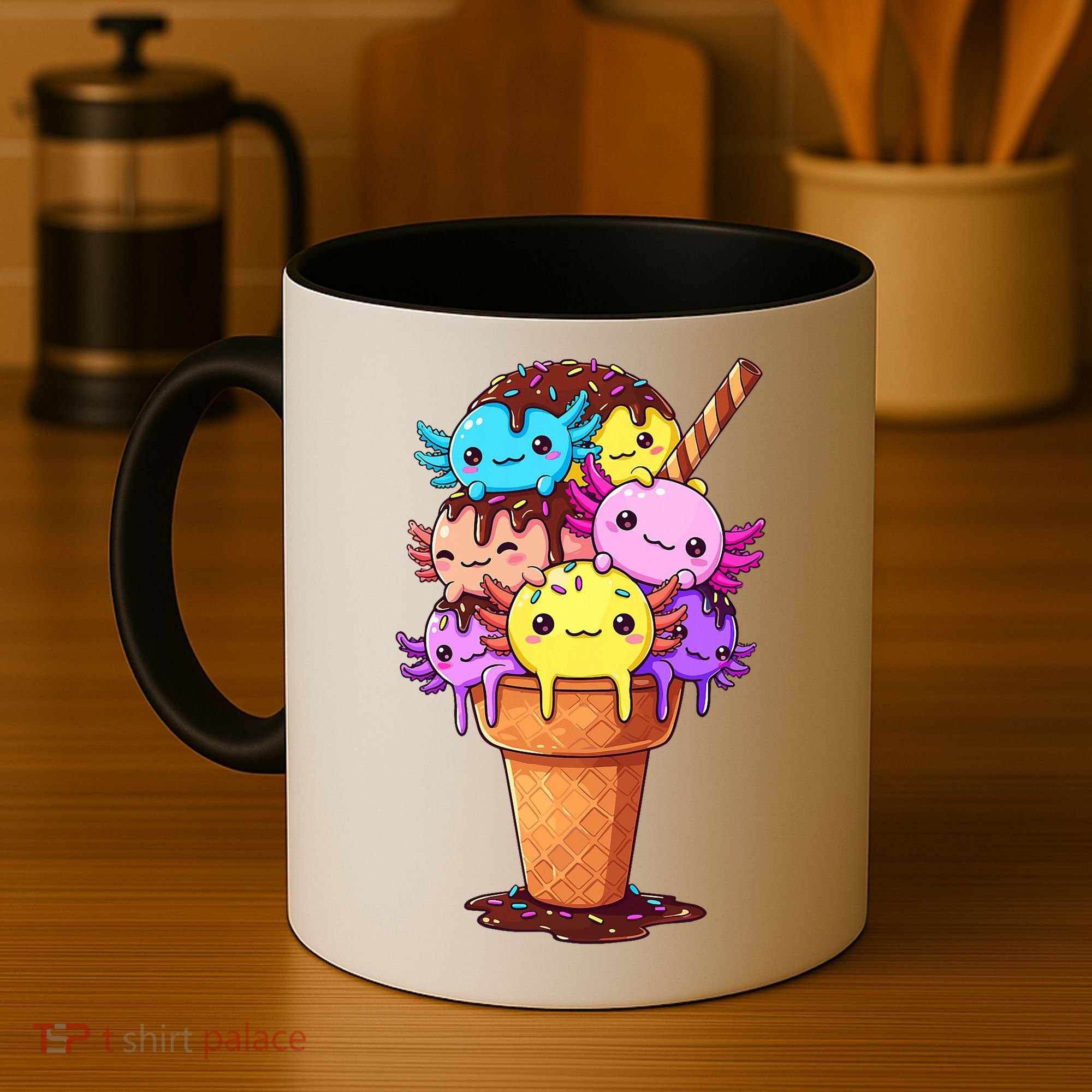 Axolotls Ice Cream Funny Axolotl Coffee Mug