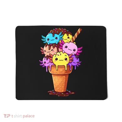Axolotls Ice Cream Funny Axolotl Mousepad