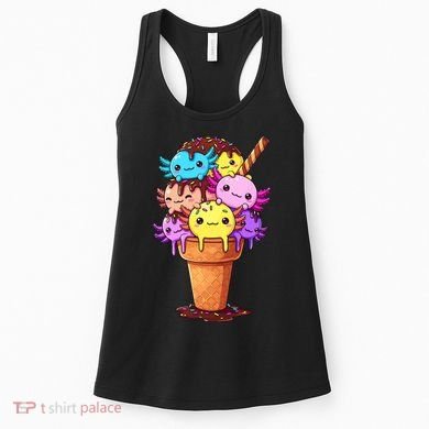 Axolotls Ice Cream Funny Axolotl Women's Tank Top