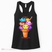 Axolotls Ice Cream Funny Axolotl Women's Tank Top thumb 0
