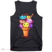 Axolotls Ice Cream Funny Axolotl Tank Top thumb 0