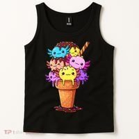 Axolotls Ice Cream Funny Axolotl Tank Top thumb 2