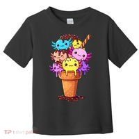 Axolotls Ice Cream Funny Axolotl Toddler T-Shirt thumb 0