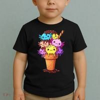 Axolotls Ice Cream Funny Axolotl Toddler T-Shirt thumb 2