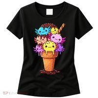 Axolotls Ice Cream Funny Axolotl Women's T-Shirt thumb 0
