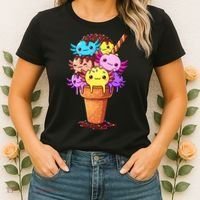 Axolotls Ice Cream Funny Axolotl Women's T-Shirt thumb 2
