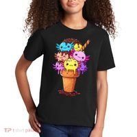 Axolotls Ice Cream Funny Axolotl Kids T-Shirt thumb 2