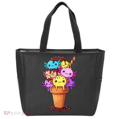 Axolotls Ice Cream Funny Axolotl Tote Bag
