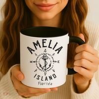 Amelia Island Compass Rose Florida Cute Gift Coffee Mug thumb 3
