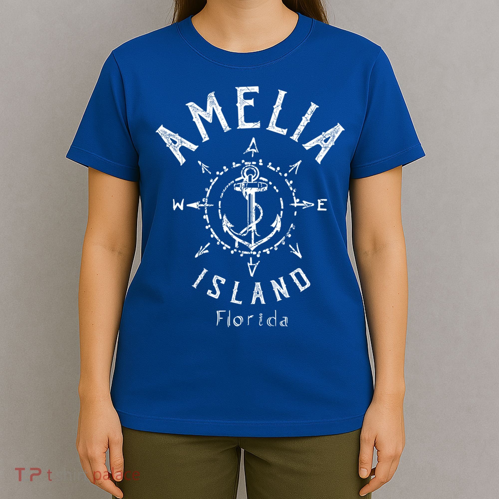 Amelia Island Compass Rose Florida Cute Gift T-Shirt