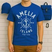 Amelia Island Compass Rose Florida Cute Gift T-Shirt thumb 6