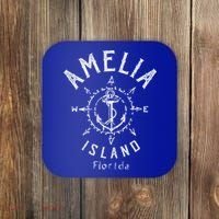 Amelia Island Compass Rose Florida Cute Gift Coaster thumb 0