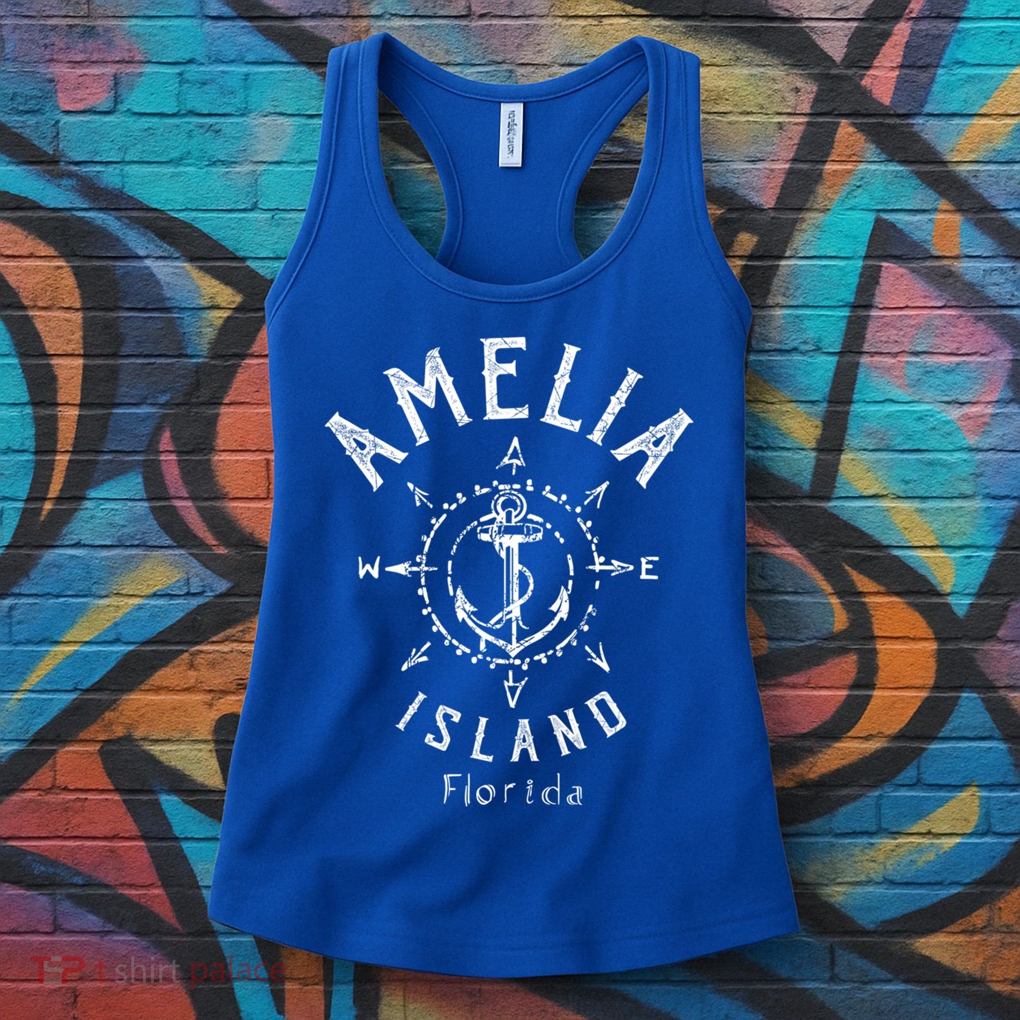 Amelia Island Compass Rose Florida Cute Gift Women's Tank Top