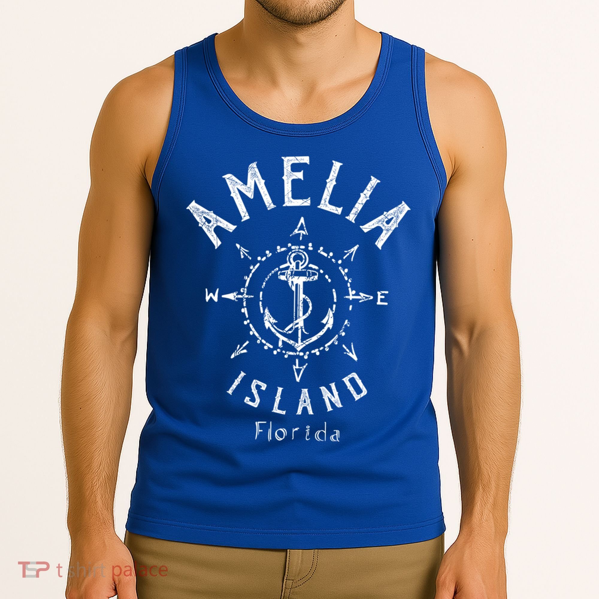 Amelia Island Compass Rose Florida Cute Gift Tank Top