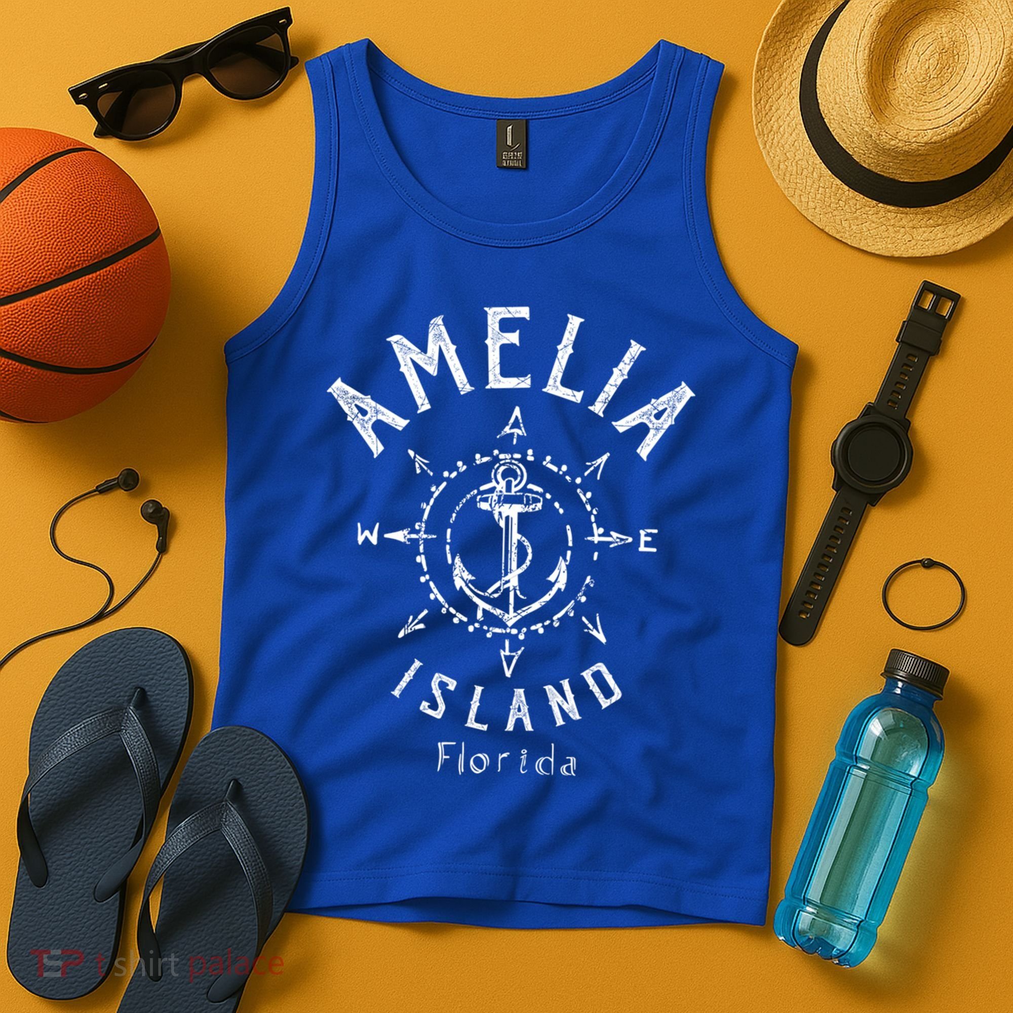 Amelia Island Compass Rose Florida Cute Gift Tank Top