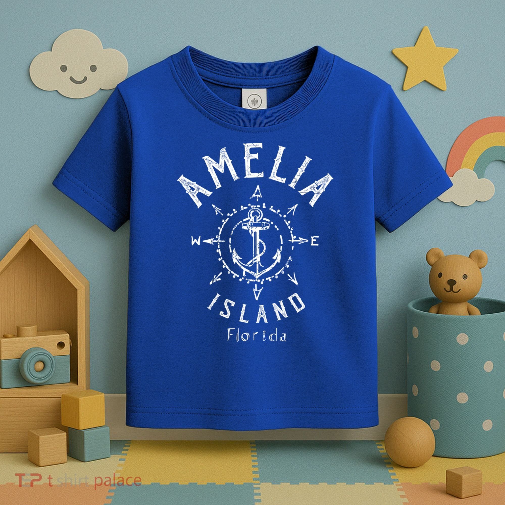 Amelia Island Compass Rose Florida Cute Gift Toddler T-Shirt