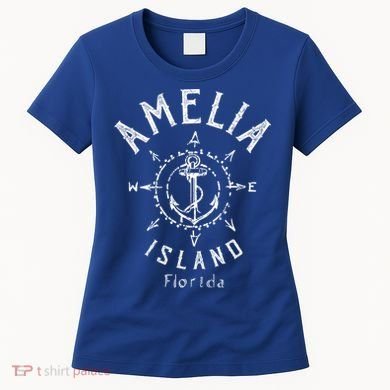 Amelia Island Compass Rose Florida Cute Gift Women's T-Shirt