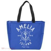 Amelia Island Compass Rose Florida Cute Gift Tote Bag thumb 0