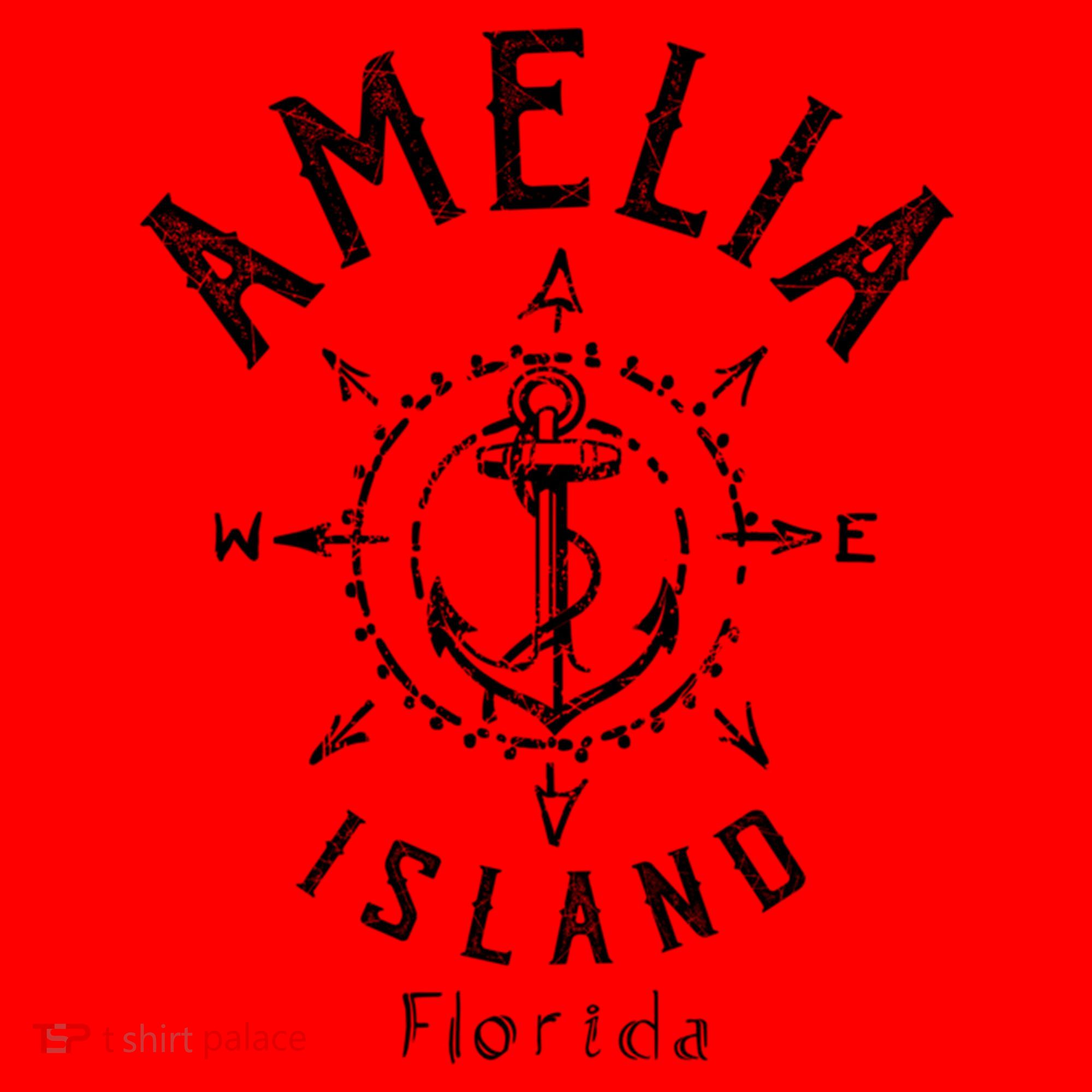 Amelia Island Compass Rose Florida Cute Gift Santa Hat