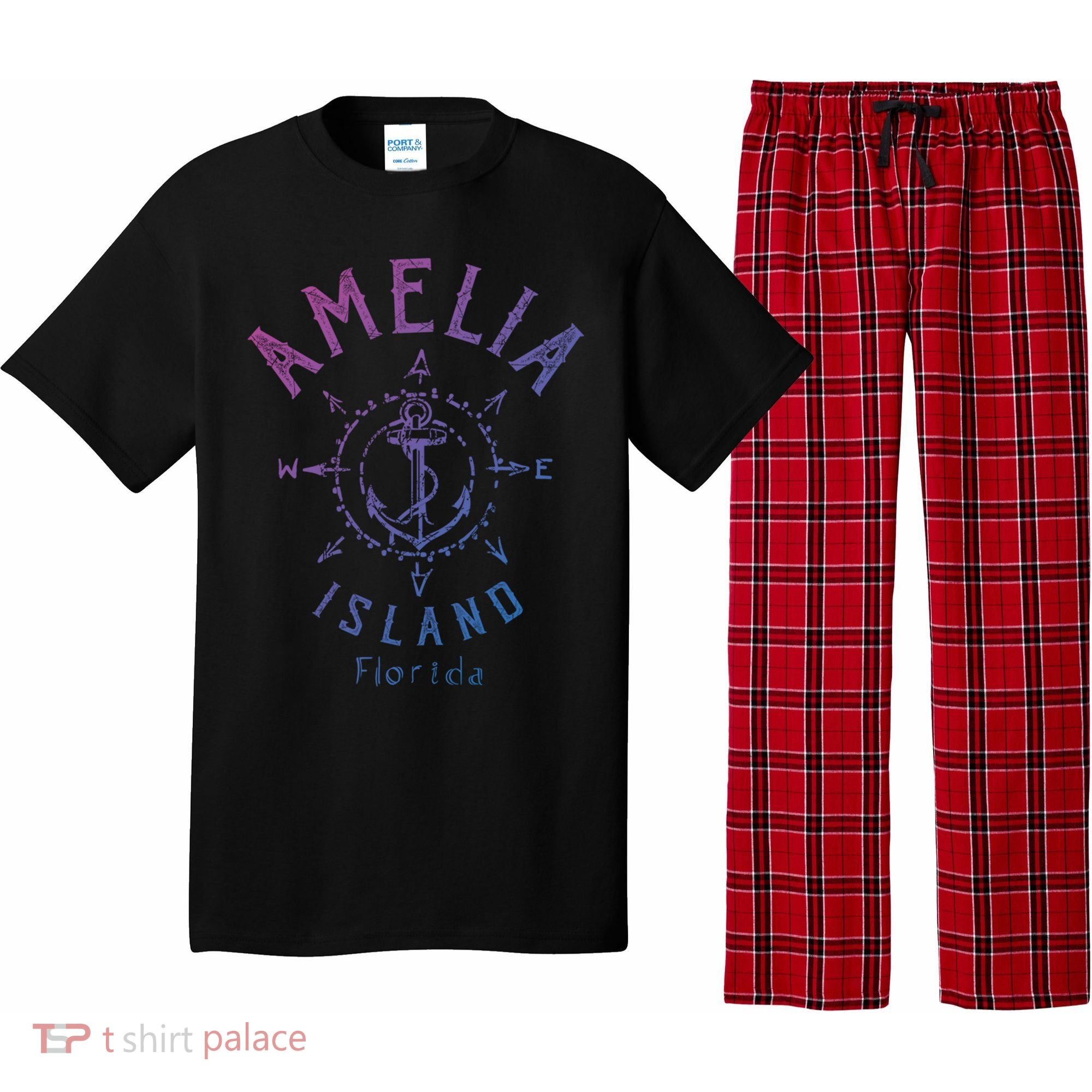 Amelia Island Compass Rose Florida Cute Gift Pajama Set