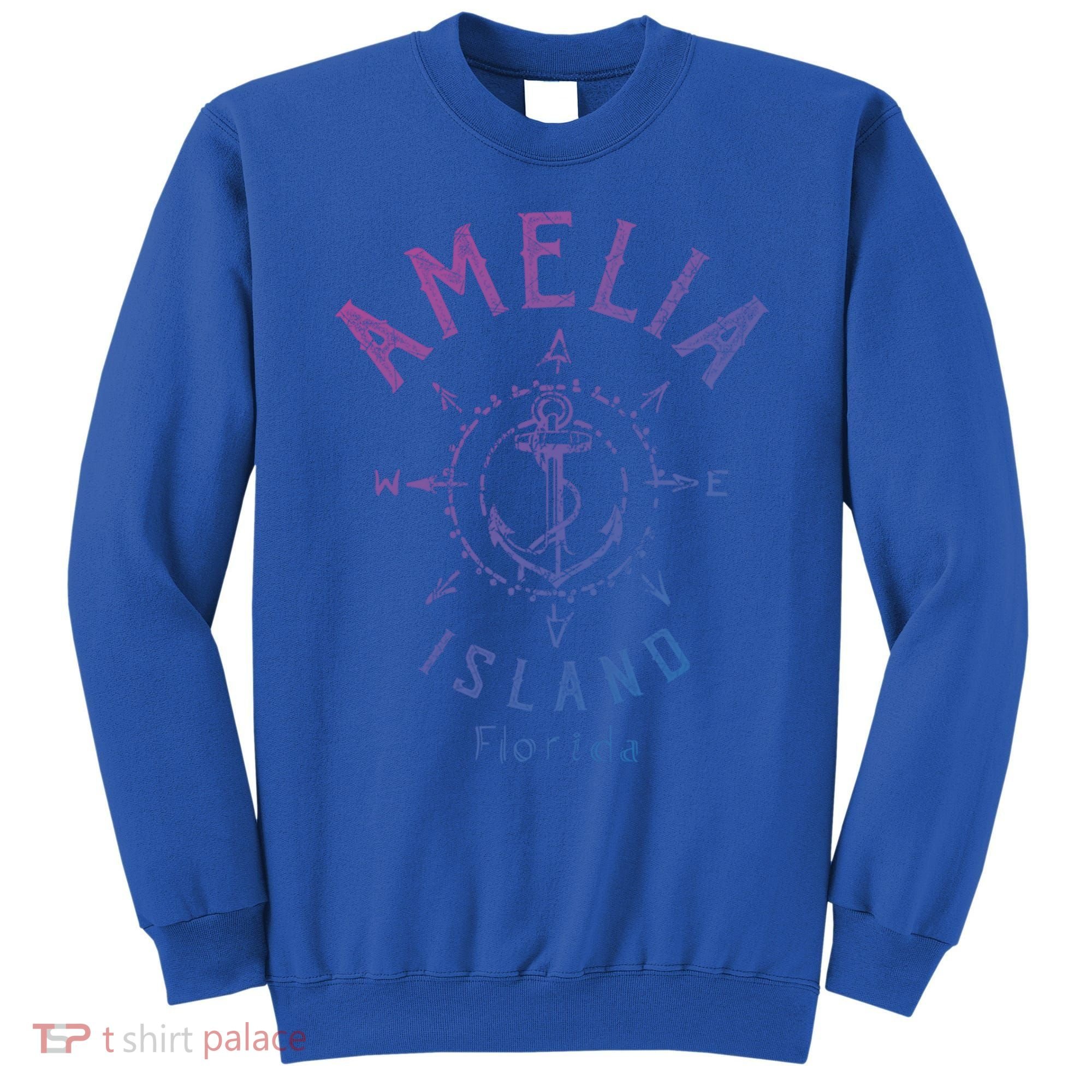 Amelia Island Compass Rose Florida Cute Gift Sweatshirt