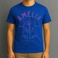 Amelia Island Compass Rose Florida Cute Gift T-Shirt thumb 3