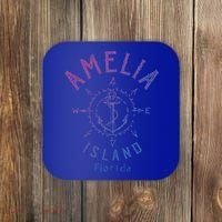 Amelia Island Compass Rose Florida Cute Gift Coaster thumb 0