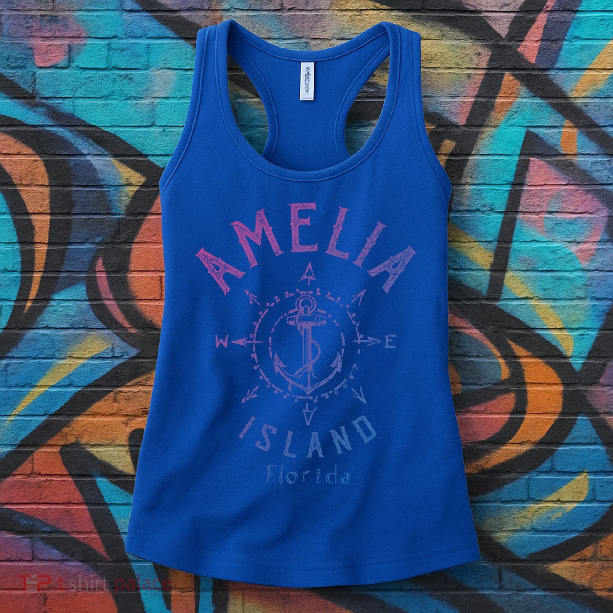Amelia Island Compass Rose Florida Cute Gift Women's Tank Top
