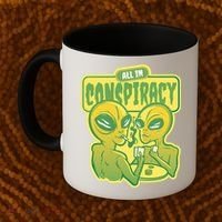 All In Conspiracy Poker Alien Coffee Mug thumb 2
