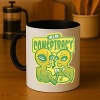 All In Conspiracy Poker Alien Coffee Mug thumb 4
