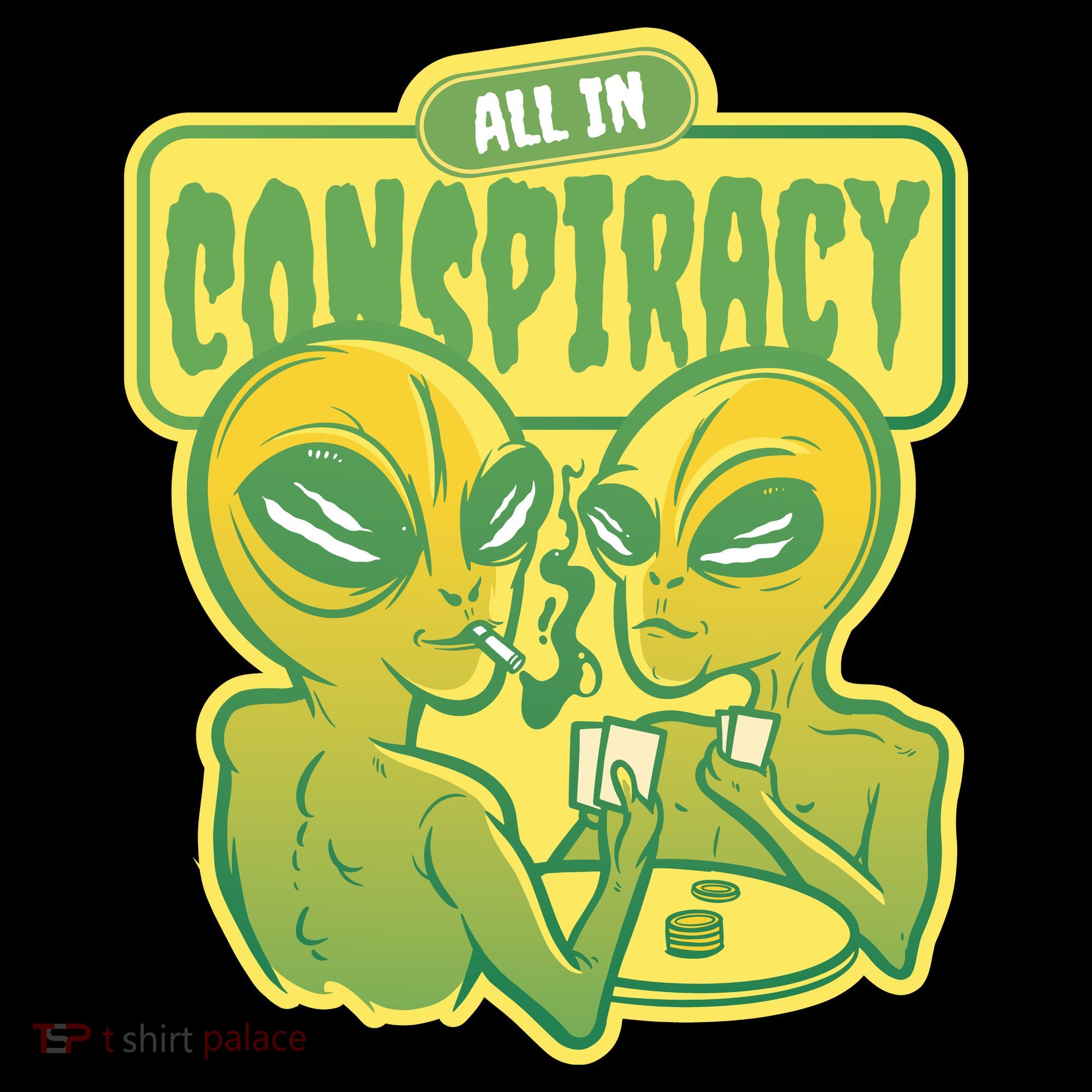 All In Conspiracy Poker Alien Coffee Mug