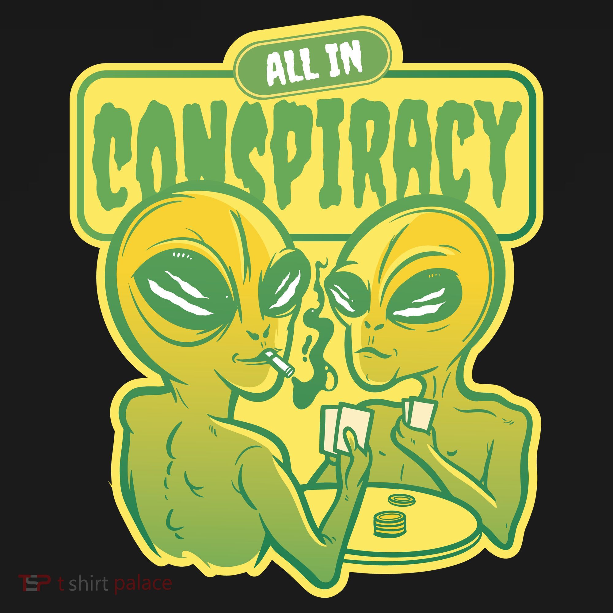 All In Conspiracy Poker Alien Ornament
