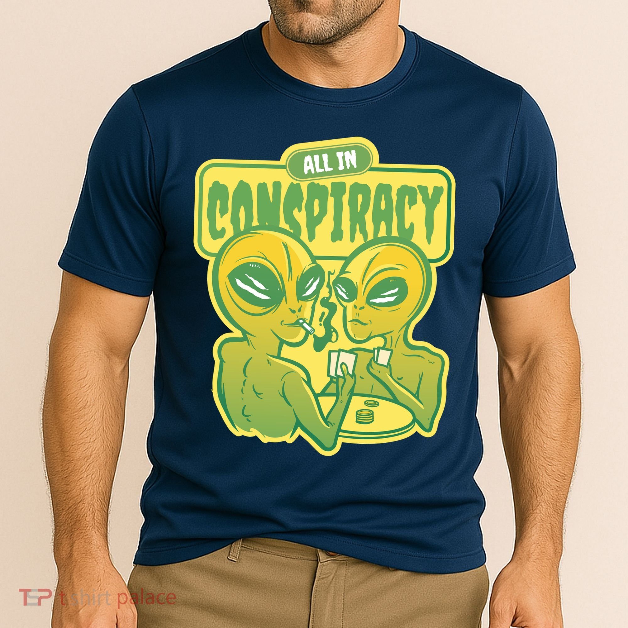 All In Conspiracy Poker Alien Cooling Performance Crew T-Shirt