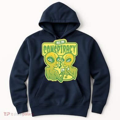 All In Conspiracy Poker Alien Hoodie