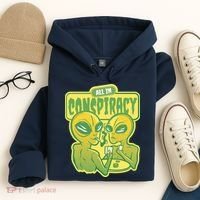 All In Conspiracy Poker Alien Hoodie thumb 4