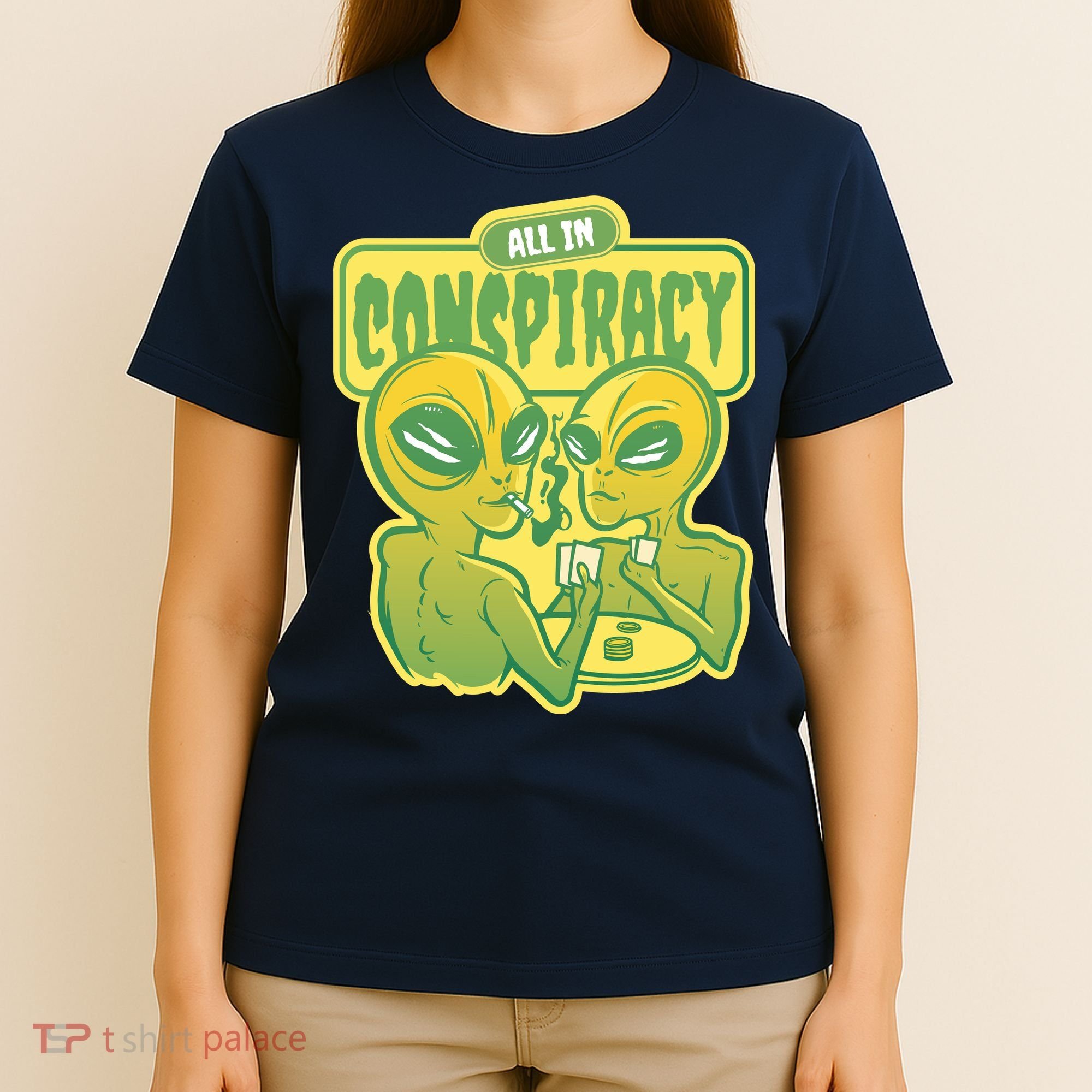 All In Conspiracy Poker Alien T-Shirt